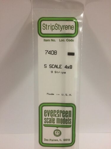 "O" Scale Polystyrene Strip (35 cm) 1,57 x 3,20 mm (4 x 8) (1 pc) - Image 1