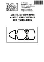 JAS-39D Gripen Canopy Airbrush Mask (For Italeri/B�lek) - Image 1