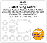 North American F-86 D Dog Sabre - Mask Set (for Revell / Monogram and MustHave Models Kits) - Image 1
