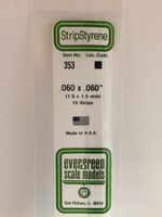 Polystyrene Strip 1,5 x 1,5 mm (60 cm) (1 pc) - Image 1