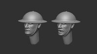 Headers with British Helmet Mk.1 (strap) - Image 1