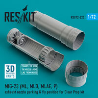 MIG-23 (ML, MLD, MLAE, P) Exhaust Nozzle Parking And Fly Position For Clear Prop Kit - Image 1