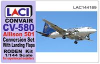 Convair CV 580 - Allison 501 Conversion Set with Landing Flaps (for Roden Kits)