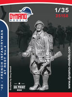 French 1940 Infantryman at Rest No.4 (3D-Printed)