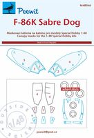 North American F-86 K Sabre Dog - Canopy and Wheels Paint Masks Set (for Special Hobby Kits)