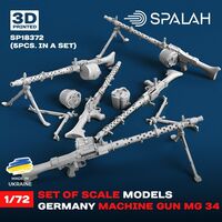 German Machine Gun MG-34 (5 pcs / 3D-Printed)