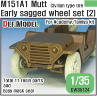 US M151A1 Early sagged wheel set ( 2)- Civilian tire - Image 1
