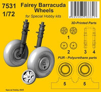 Fairey Barracuda - Wheels Set (for Special Hobby Kits)