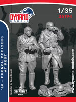 French 1940 Officers at Rest Set (2 Figures / 3D-Printed)