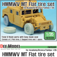 U.S. HMMWV MT Flat tire set (for Academy/Bronco/Tamiya 1/35 - Image 1