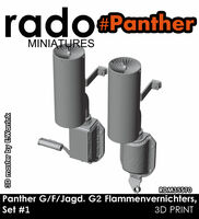 Flammenvernichters Set 1 for Panther Ausf. F/G and Jagdpanther G2 (3D Printed)