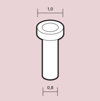 Rivets 1,0 mm low flat head