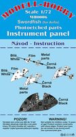 Fairey Swordfish Photoetched parts instrument panel for Airfix ex Modell-Hobby