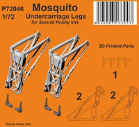 de Havilland Mosquito - 3D-Printed Undercarriage Legs (for Special Hobby Kits) - Image 1