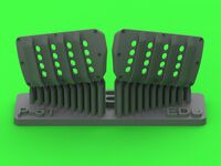 P-51 Mustang - carburator air filter cover - RAF louvred type - version B (for Eduard)