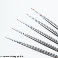 Madworks x Grandarts ProModel Kolinsky Blend Detail Brushes Set (0, 2/0, 3/0, 5/0, 10/0) - Image 1