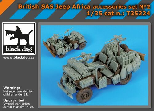 British SAS jeep Africa accessories set for Tamiya - Image 1
