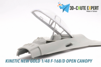 General Dynamics F-16 B/D - Open Canopy Frame (for Kinetic New Gold Kits) - Image 1