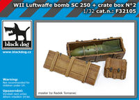 WW II Luftwaffe bombs SC 250 + crate box N2