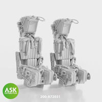 Grumman F-14 A/B Early - 3D-Printed GRU7A Ejection Seats with Seat Belts (2 pcs / for GWH Kits) - Image 1