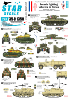 French fighting vehicles in Africa. Hotchkiss H 39, Renault FT-17, Universal Carrier, Valentine III Mk V.